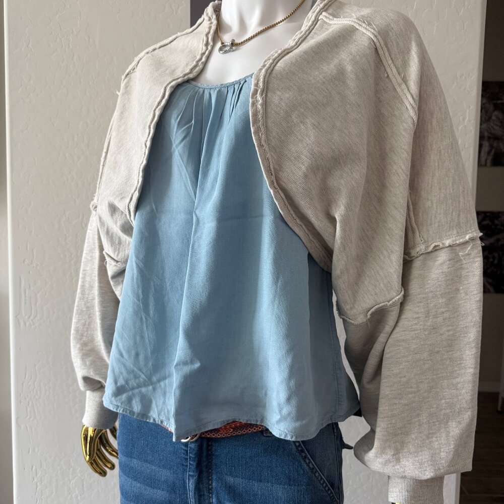 Free People Shrug It Off  Cropped Sweatshirt - Large